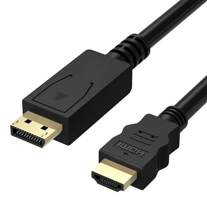 E-Green DisplayPort 1.4 (M) - HDMI 2.0 (M) 1.8m crni
