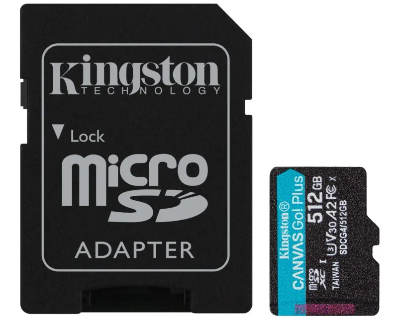 Kingston MicroSD Card 512GB SDCG4/512GB + SD Adapter