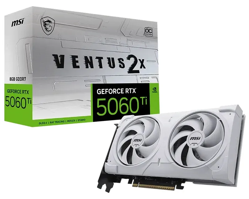 MSI RTX 5060 Ti 8G VENTUS 2X OC WHITE PLUS