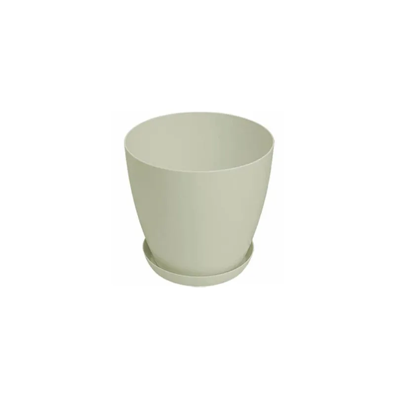 Gardino - saksija lux 18cm bež sa pripadajućim podmetačem