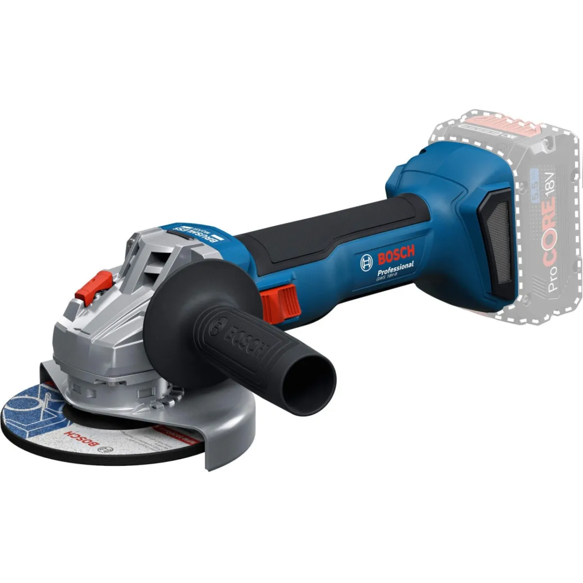 Akumulatorska ugaona brusilica GWS 18V-8 Solo - 125mm BOSCH