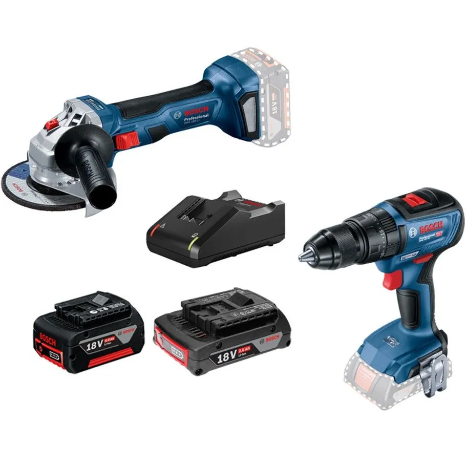 Akumulatorski set GSB 18V-50 + Bosch GWS 180-Li; 1x4.0; 1x2.0 Ah BOSCH