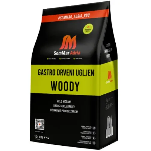 Bezdimni ćumur za roštilj 10kg WOODY