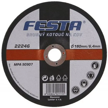 Brusna ploča za metal fi 180/6,4mm Festa
