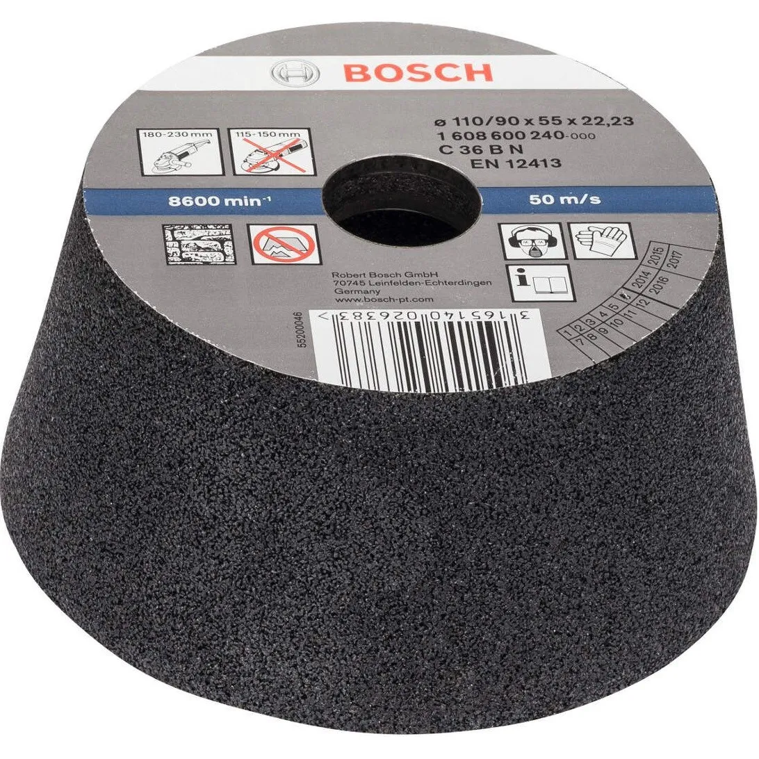 Brusni lonac za kamen i beton - konusni 90x110x55mm - gr. 36 BOSCH