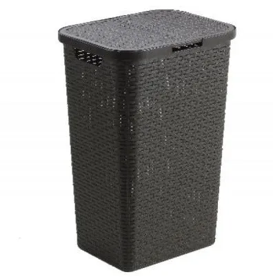 Korpa za veš sa poklopcem siva 60 l