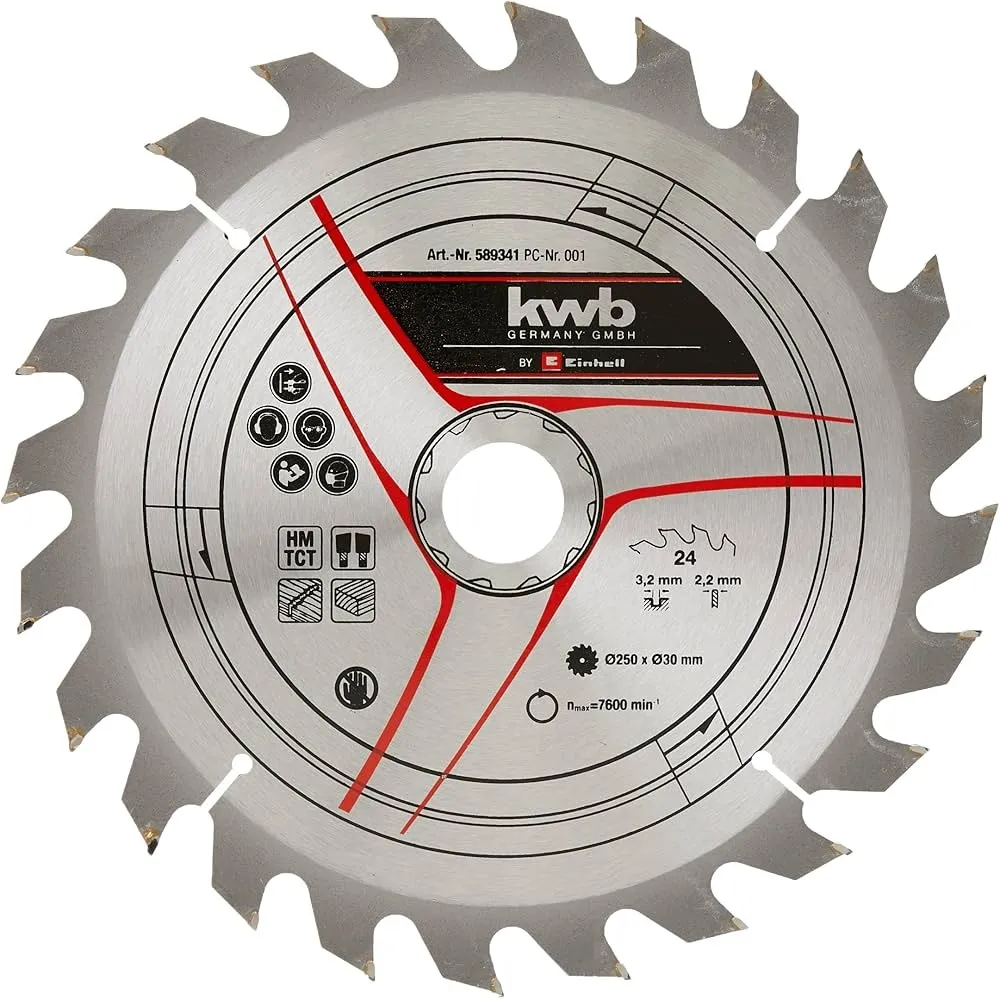 Kružna testera za drvo 250x30x3.2mm - 24 zuba EINHELL