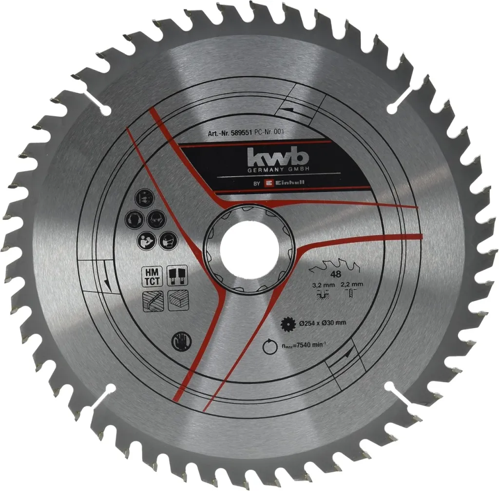 Kružna testera za drvo 254x30x3.2mm - 48 zuba EINHELL
