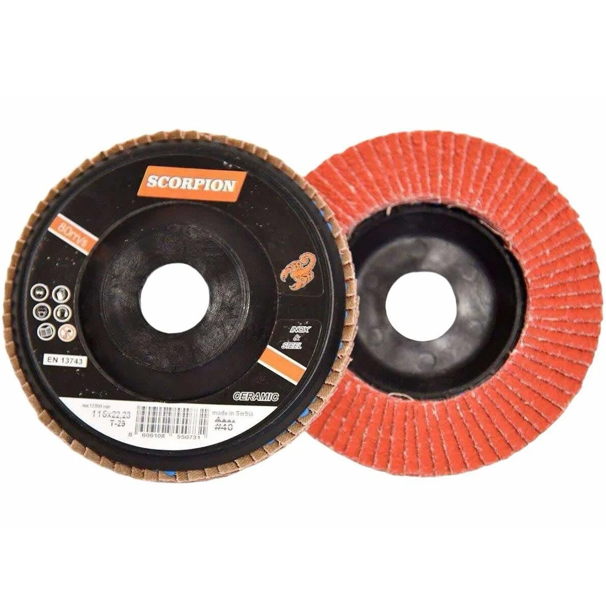 Lamelni keramički brusni disk Scorpion Ceramic 115-125mm