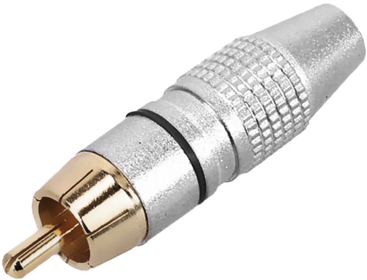 Adam Hall 4 STAR CR2 BLK RCA connector male with...