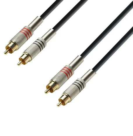 ADAM HALL K3TCC0600 | 2 X RCA MALE TO 2 X RCA MA...