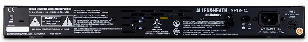 Allen & Heath AR804 expander/stagebox