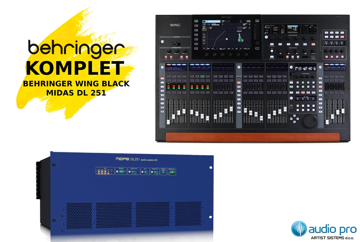 BEHRINGER WING BLACK + MIDAS  DL251 KOMPLET
