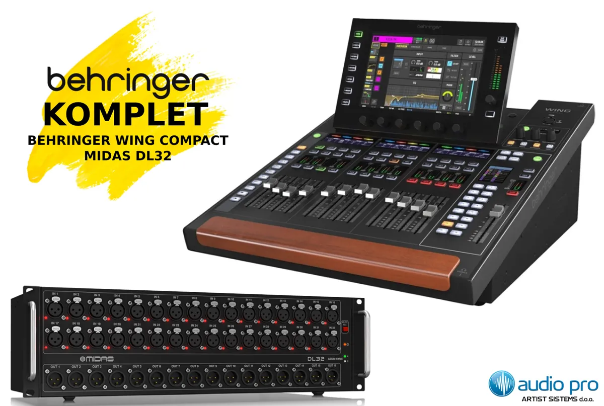 BEHRINGER WING COMPACT + MIDAS DL32 KOMPLET