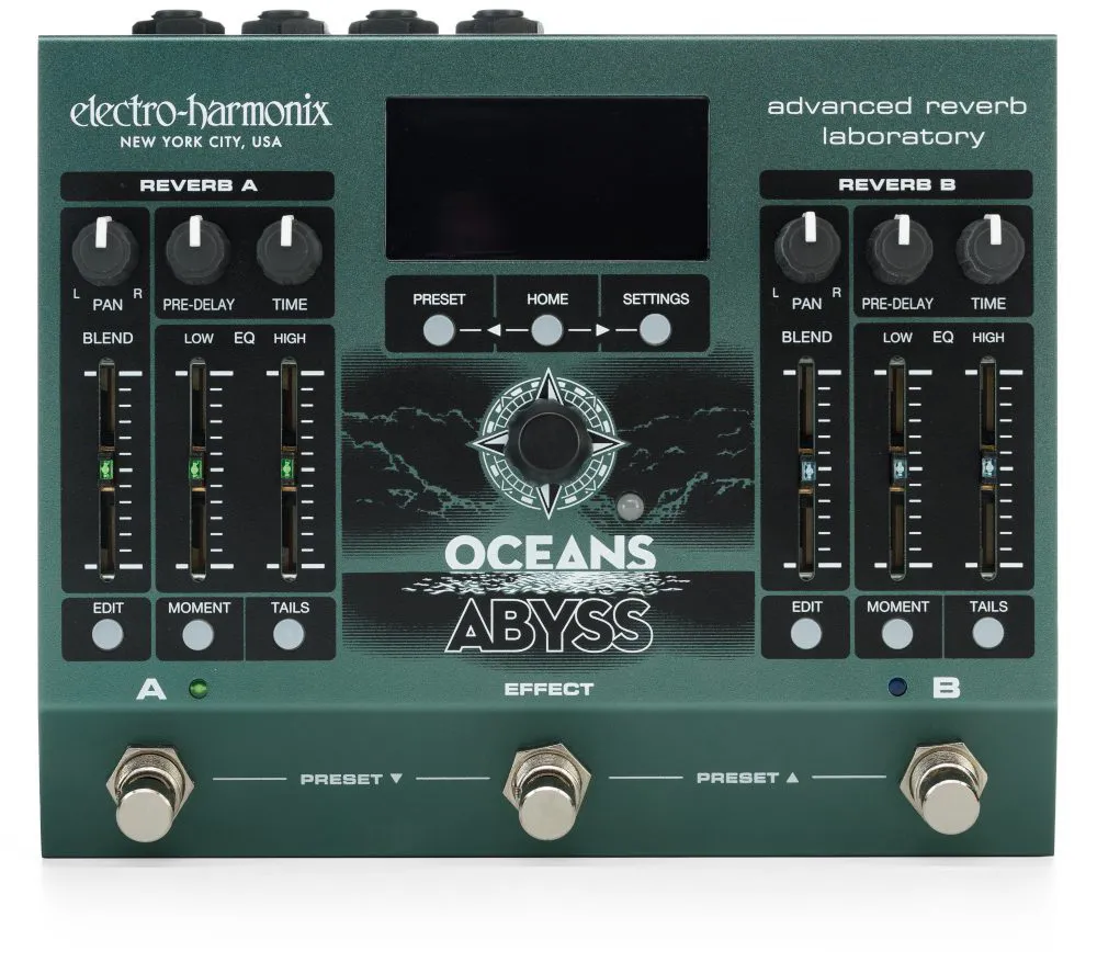 Electro-Harmonix Oceans Abyss Reverb stereo gita...