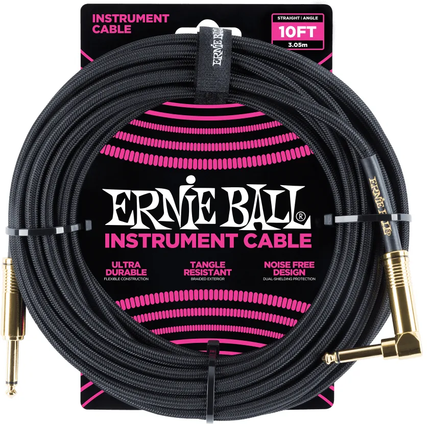 Ernie Ball  6081 | 3.05M Braided Straight / Angl...