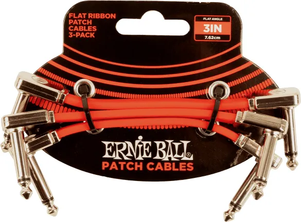 Ernie Ball Flat Ribbon Patch Cable 7.6cm  - Red ...