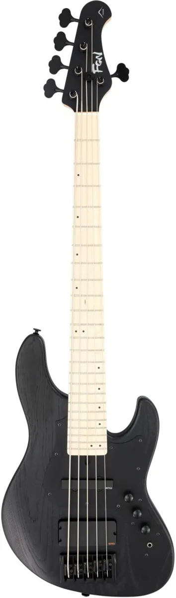 FGN Fujigen JMJ53-ASH-DE-M Mighty Jazz Bass 5-string Series 3 Open Pore Black 5-žičana bas gitara
