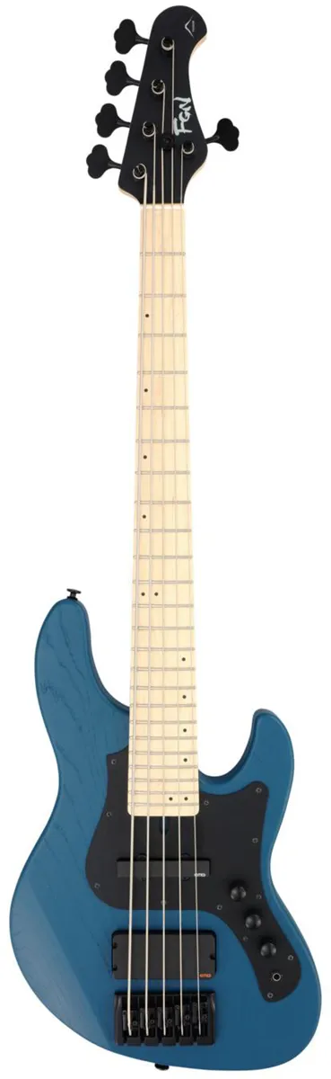 FGN Fujigen JMJ53-ASH-DE-M Mighty Jazz Bass 5-string Series 3 Open Pore Blue 5-žičana bas gitara