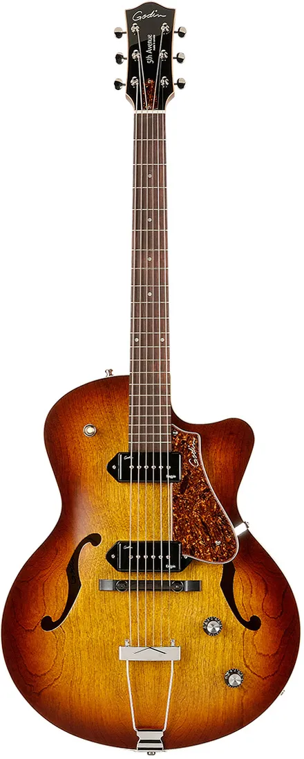 Godin 5th Avenue CW Kingpin II Cognac Burst elek...