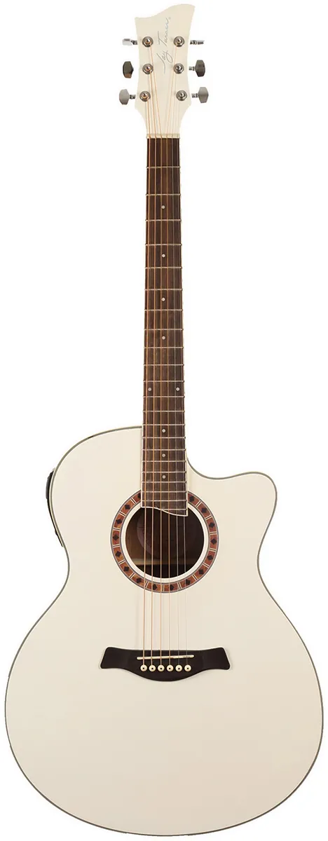 Jay Turser JTA-424CET White elektro-akustična gi...
