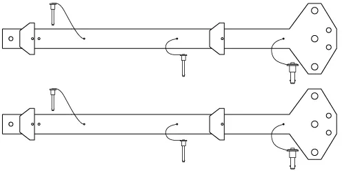 KV2 Audio VHD2.0 Top extension arm produžna ruka (Par)