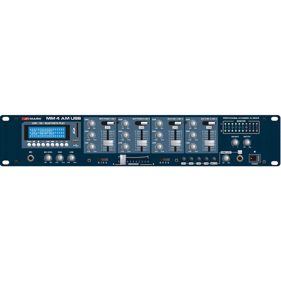 MARK MM 4 AM USB | 500W amplified 2U mixer / player