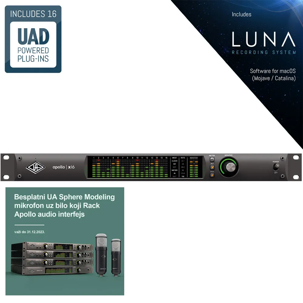 Universal Audio Apollo x16 Heritage Edition Thun...