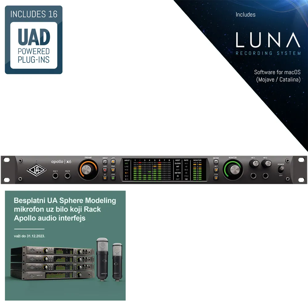 Universal Audio Apollo x6 |Thunderbolt 3 Audio I...