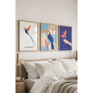 Ç-300491 - 5070 multicolor dekorativni set slika (3 komada)