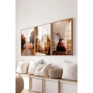 Ç-300705 - 3040 multicolor dekorativni set slika (3 komada)