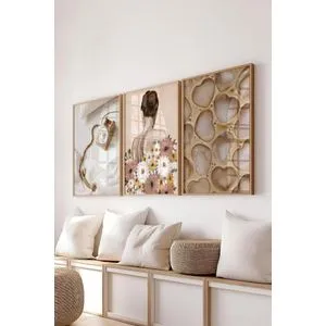 Č-300731 - 5070 multicolor dekorativni set slika (3 komada)