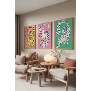 Ç-300806 - 5070 multicolor dekorativni set slika (3 komada)