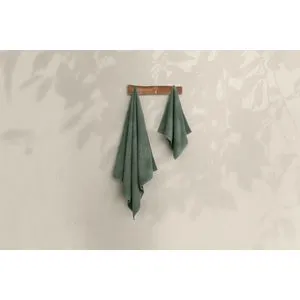1034A-071-2 Green Bath Towel Set (2 Pieces)