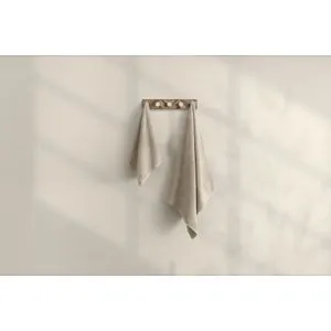1036A-067-2 Beige Bath Towel Set (2 Pieces)