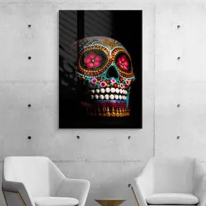 1132 - 30 x 45 Multicolor Decorative Tempered Glass Painting