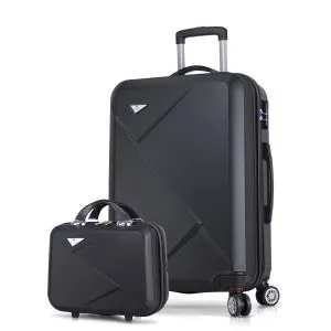 1444 Black Suitcase Set (2 Pieces)