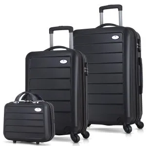 1680 Black Suitcase Set (3 Pieces)