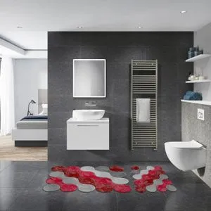 21011715Kz Red Bathmat Set (2 Pieces)