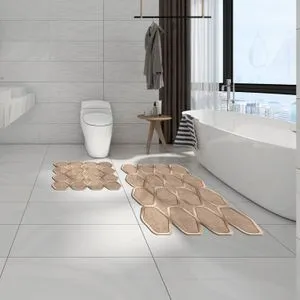 21014515Vz Cream Bathmat Set (2 Pieces)