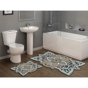 21015715Kr Cream Bathmat Set (2 Pieces)