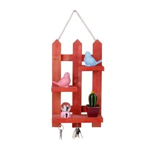 213-Ki Red Wooden Key Holder