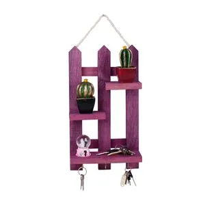 213-Mo Purple Wooden Key Holder