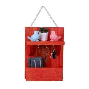 214-Ki Red Wooden Key Holder