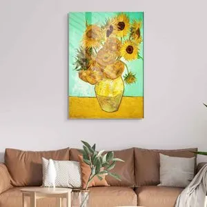 2291 - 70 x 100 Multicolor Decorative Tempered Glass Painting