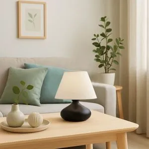 242004 Cream
Black Table Lamp