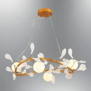 2712-4A Yellow Chandelier