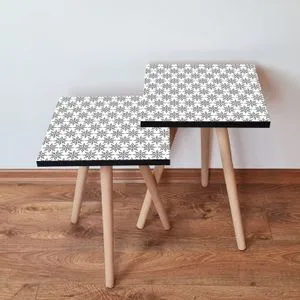 2Shp10 - Black Black
White Nesting Table (2 Pieces)