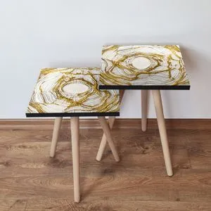 2Shp101 - Beige Beige
Gold Nesting Table (2 Pieces)
