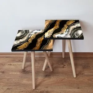 2Shp109 - Multicolor Multicolor Nesting Table (2 Pieces)